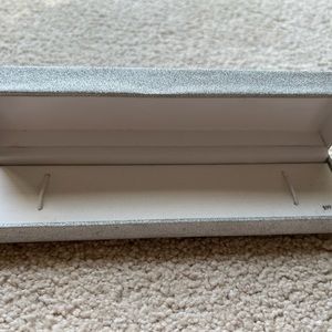 Silver Glitter Empty Rectangular Bracelet Box Only 8”X  2”X1.25” Jewelry Storage